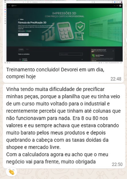 Depoimento sobre dificuldade para precificar e considerar taxas de marketplace